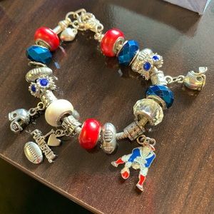 New England Patriots Charm Bracelet